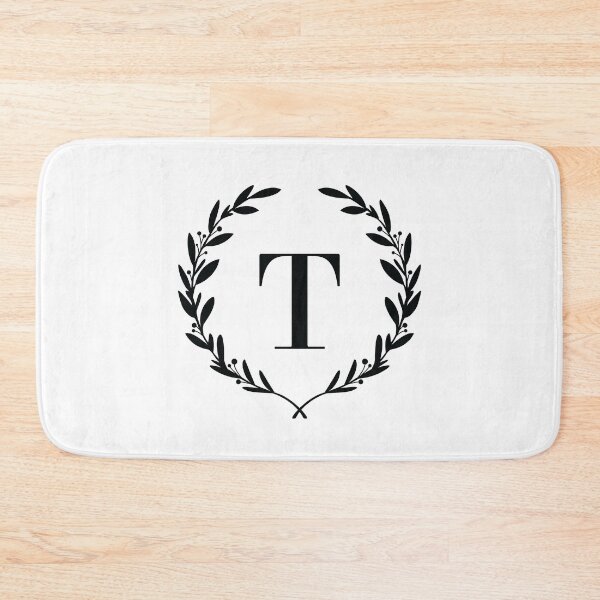 Item preview, Letter T, Laurel wreath monogram T, Initial T, Laurel frame with letter T designed and sold by KateBilous.