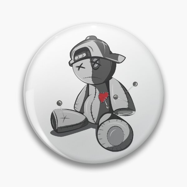 Item preview, Emotionally Tired Greyscale Teddy Bear With A Broken Heart - White designed and sold by crazycollective.