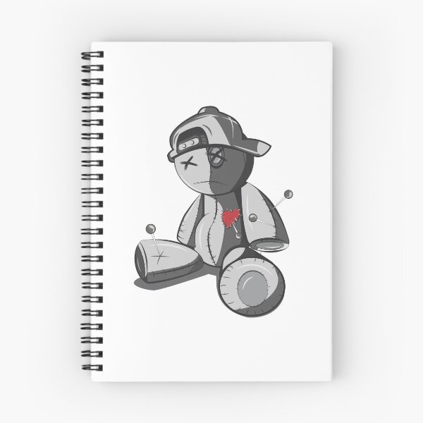 Item preview, Emotionally Tired Greyscale Teddy Bear With A Broken Heart - White designed and sold by crazycollective.