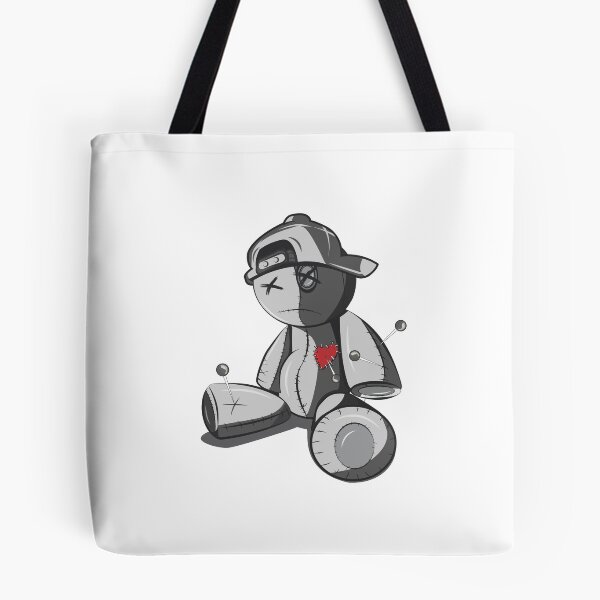 Item preview, Emotionally Tired Greyscale Teddy Bear With A Broken Heart - White designed and sold by crazycollective.