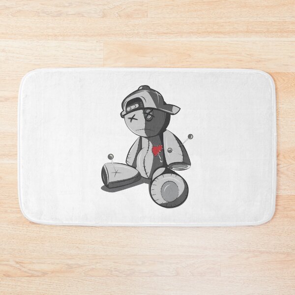 Item preview, Emotionally Tired Greyscale Teddy Bear With A Broken Heart - White designed and sold by crazycollective.