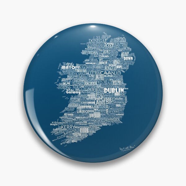 Item preview, Blue Map of Ireland Eire Emerald Isle designed and sold by SayITwithSTONE.