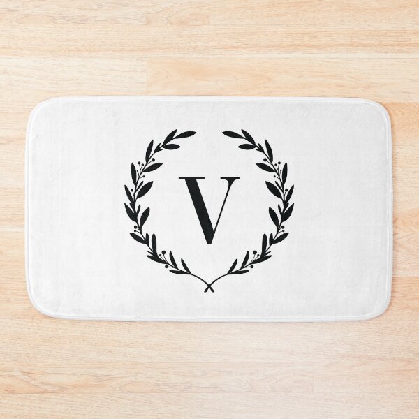Item preview, Letter V, Laurel wreath monogram V, Initial V, Laurel frame with letter V designed and sold by KateBilous.