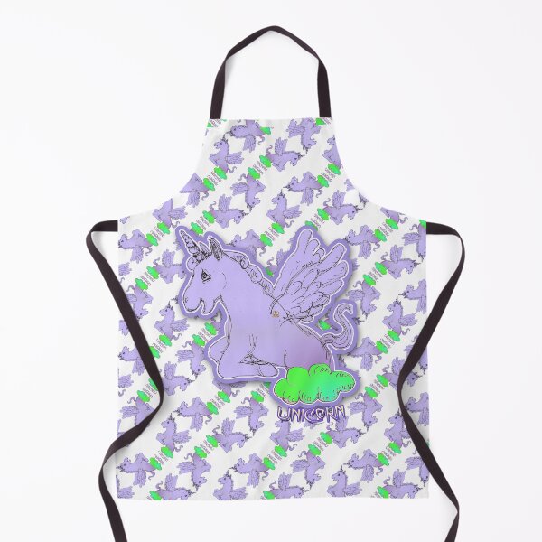Item preview, Purple Unicorn Horse Popping Up From A Cloud (Original Drawing by ACCI) designed and sold by VanyssaGraphics.