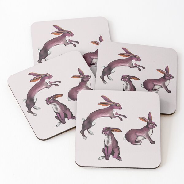Item preview, Cute & Playful Purple Bunny Rabbits Art For Kids & Children designed and sold by The Whiskey Ginger Design Shop.