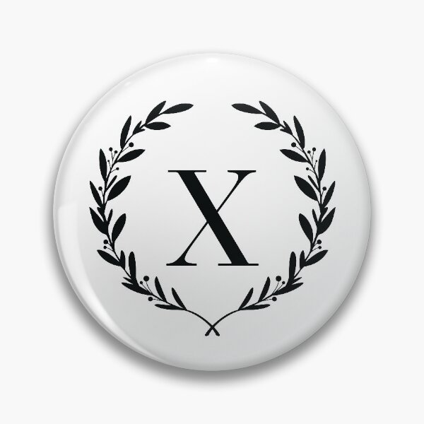 Item preview, Letter X, Laurel wreath monogram X, Initial X, Laurel frame with letter X designed and sold by KateBilous.