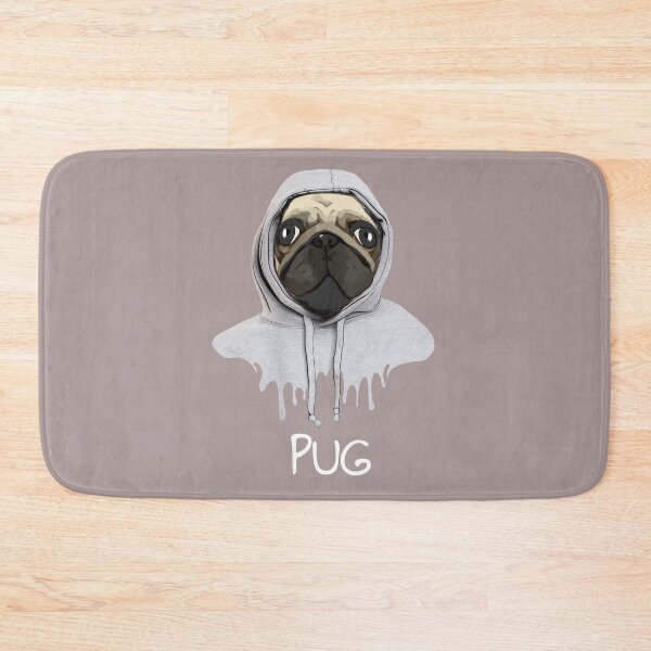 Item preview, Pug, pug face and hooded sweatshirt, pug lovers designed and sold by Collagedream.