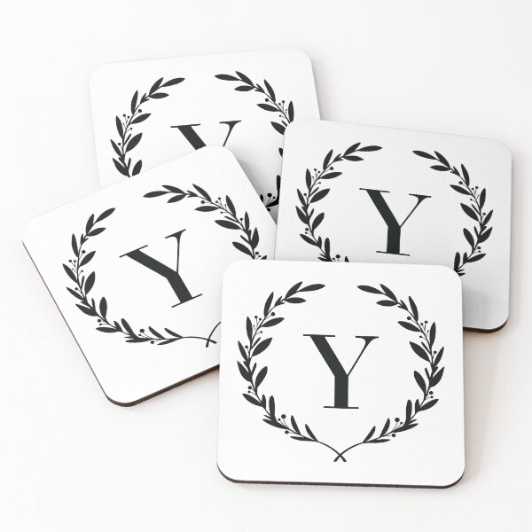 Item preview, Letter Y, Laurel wreath monogram Y, Initial Y, Laurel frame with letter Y designed and sold by KateBilous.