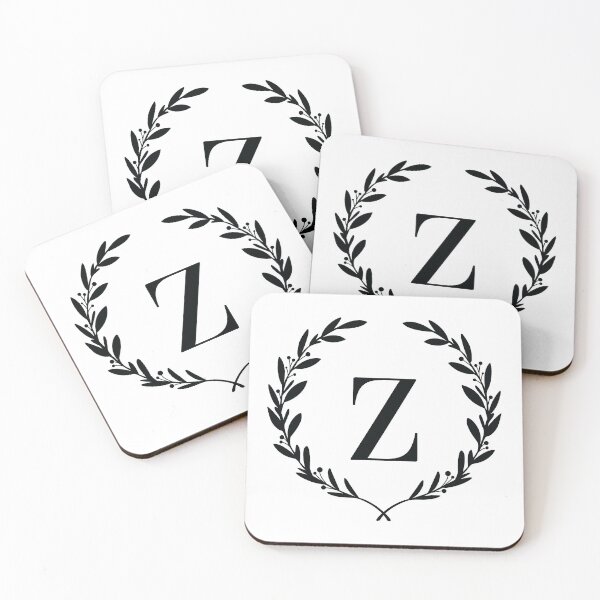 Item preview, Letter Z, Laurel wreath monogram Z, Initial Z, Laurel frame with letter Z designed and sold by KateBilous.