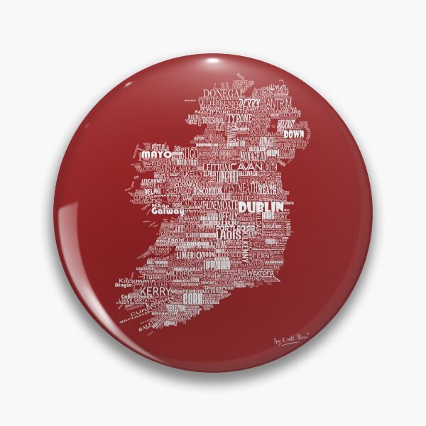 Item preview, Red Map of Ireland Eire Emerald Isle designed and sold by SayITwithSTONE.