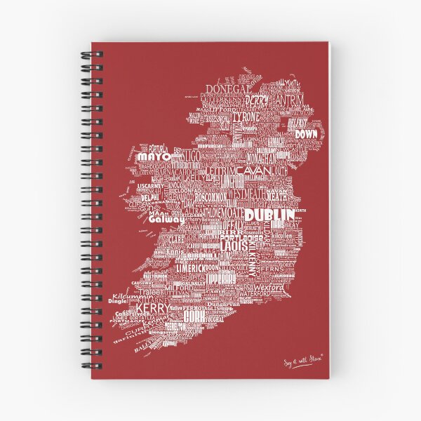 Item preview, Red Map of Ireland Eire Emerald Isle designed and sold by SayITwithSTONE.
