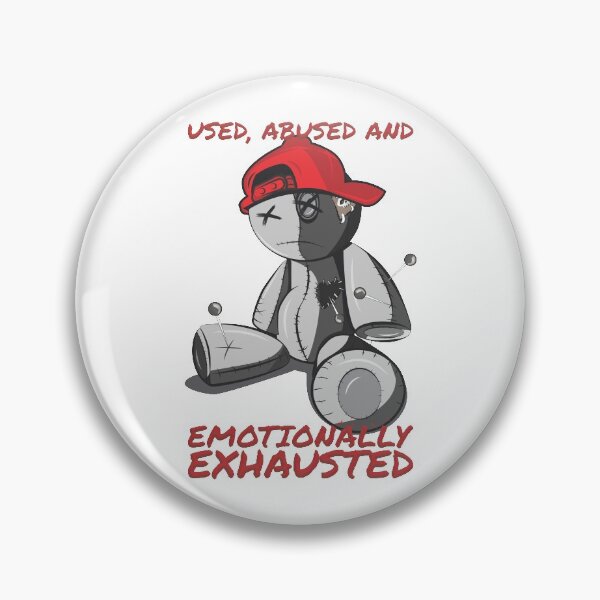 Item preview, Emotionally Exhausted Puppet in Red Cap Hurt - White designed and sold by crazycollective.