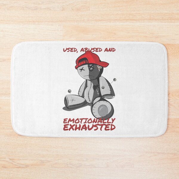 Item preview, Emotionally Exhausted Puppet in Red Cap Hurt - White designed and sold by crazycollective.
