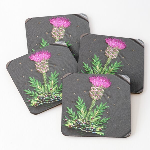 Item preview, Silk Thistle embroidery designed and sold by MsFledermaus.