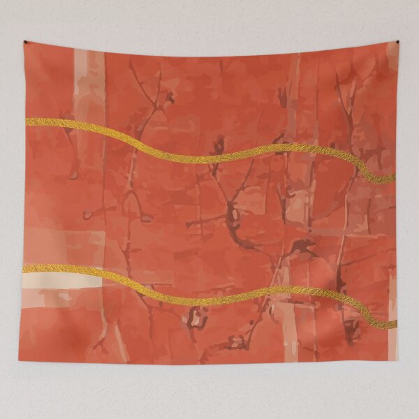 Item preview, Gold linings watercolor abstract art designed and sold by SatyaBramha.