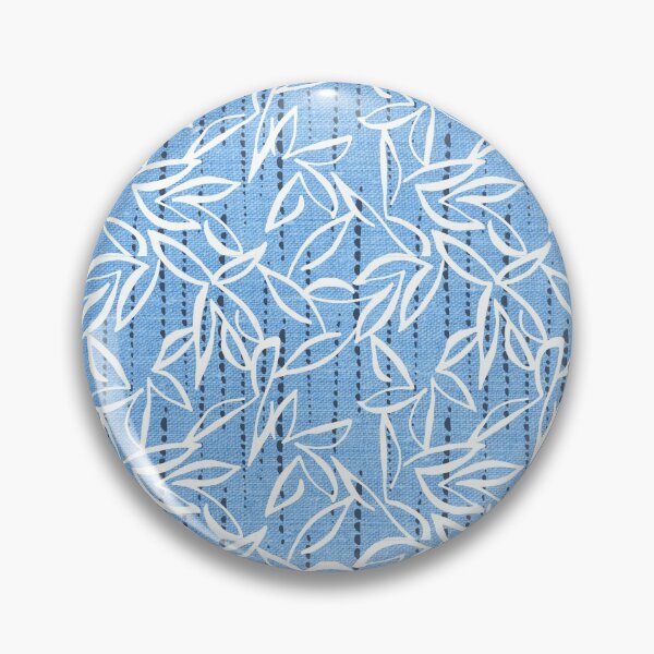 Item preview, denim blue white flowered pattern designed and sold by Gitau98.