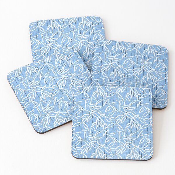 Item preview, denim blue white flowered pattern designed and sold by Gitau98.