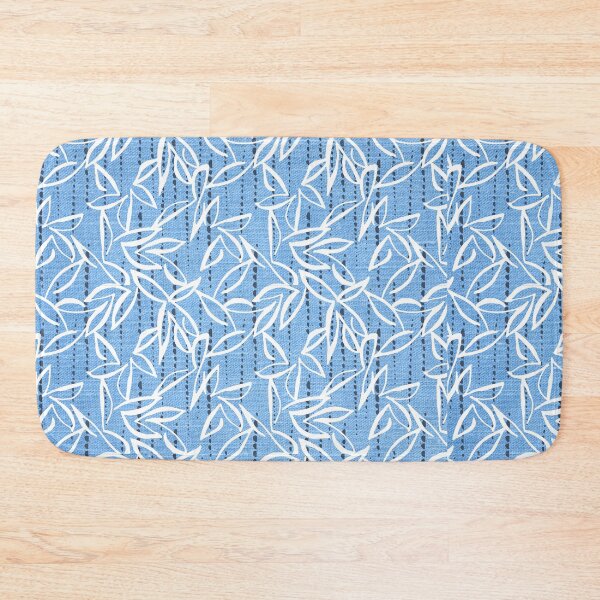 Item preview, denim blue white flowered pattern designed and sold by Gitau98.