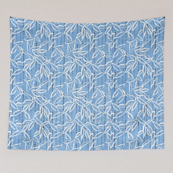 Item preview, denim blue white flowered pattern designed and sold by Gitau98.