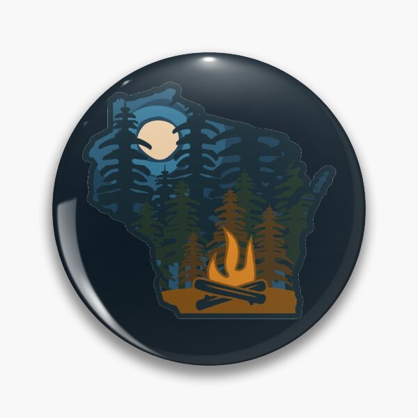 Item preview, Wisconsin Moonlit Campfire on the Lake designed and sold by gstrehlow2011.