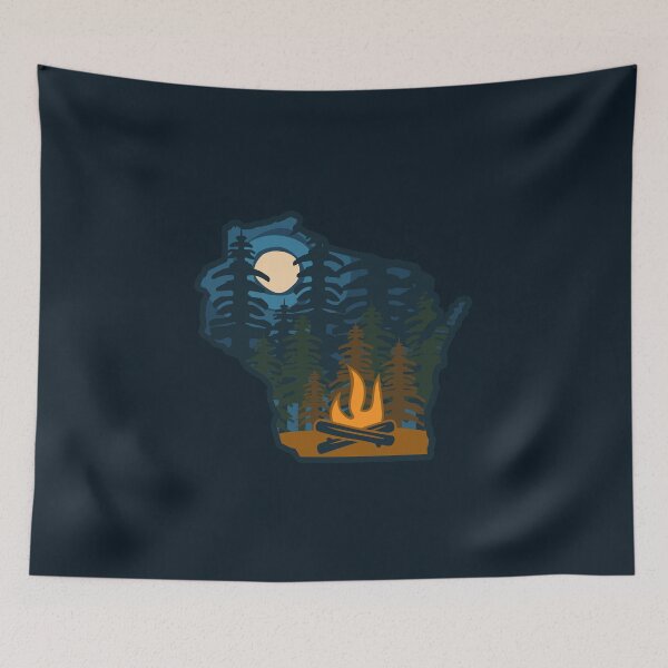 Item preview, Wisconsin Moonlit Campfire on the Lake designed and sold by gstrehlow2011.