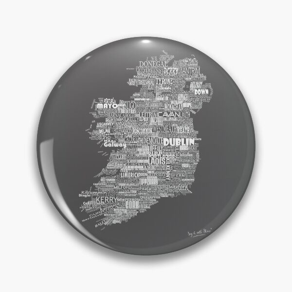 Item preview, Grey Map of Ireland Eire Emerald Isle designed and sold by SayITwithSTONE.