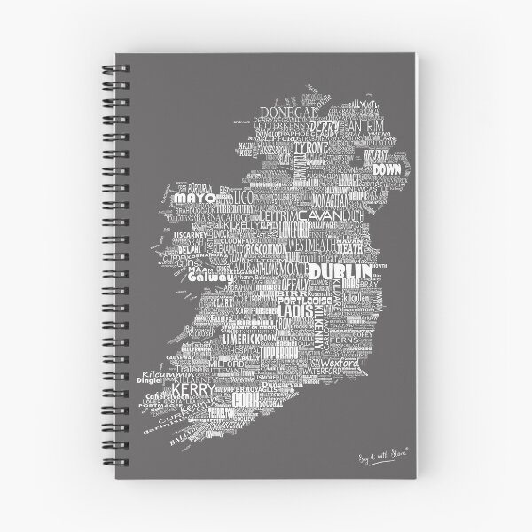 Item preview, Grey Map of Ireland Eire Emerald Isle designed and sold by SayITwithSTONE.