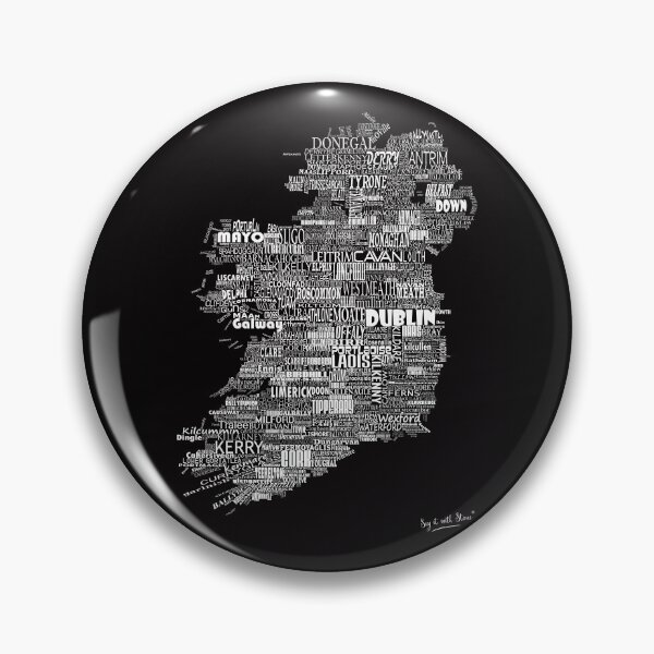 Item preview, Black Map of Ireland Eire Emerald Isle designed and sold by SayITwithSTONE.