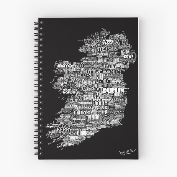 Item preview, Black Map of Ireland Eire Emerald Isle designed and sold by SayITwithSTONE.