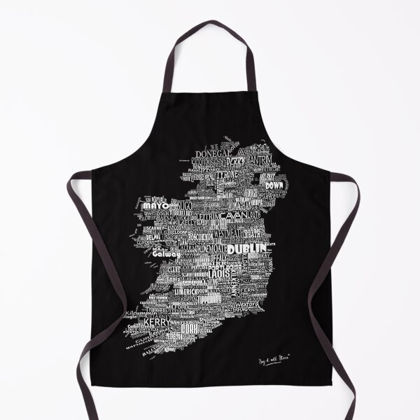 Item preview, Black Map of Ireland Eire Emerald Isle designed and sold by SayITwithSTONE.