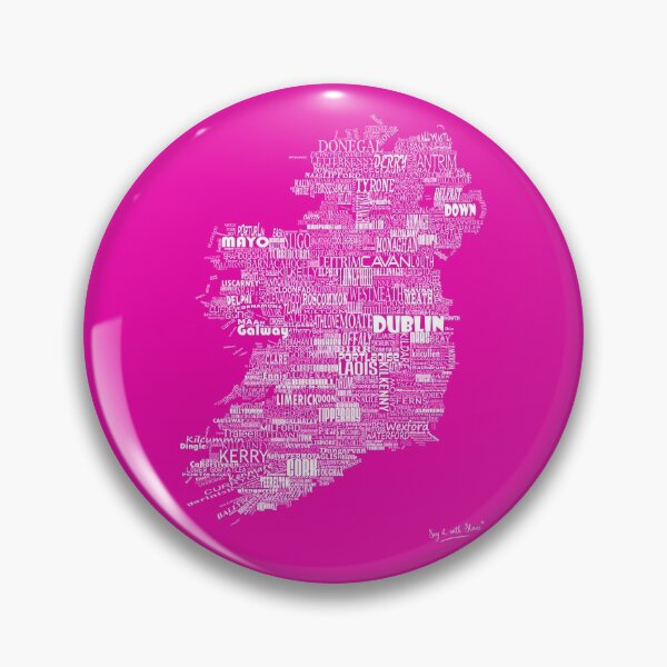 Item preview, Pink Map of Ireland Eire Emerald Isle designed and sold by SayITwithSTONE.