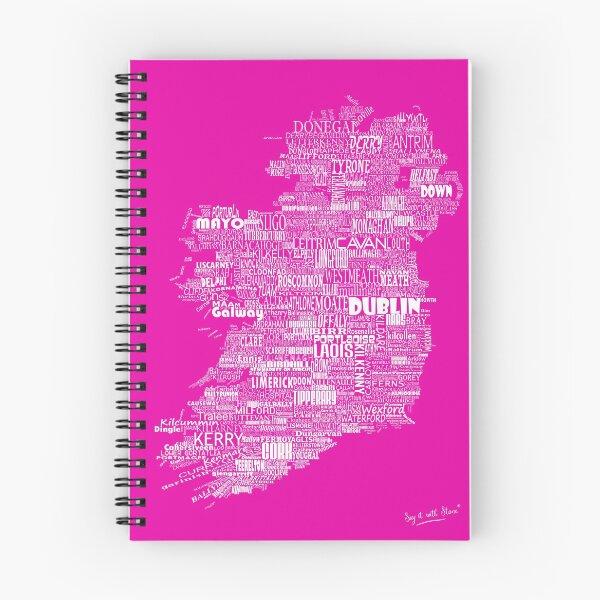 Item preview, Pink Map of Ireland Eire Emerald Isle designed and sold by SayITwithSTONE.
