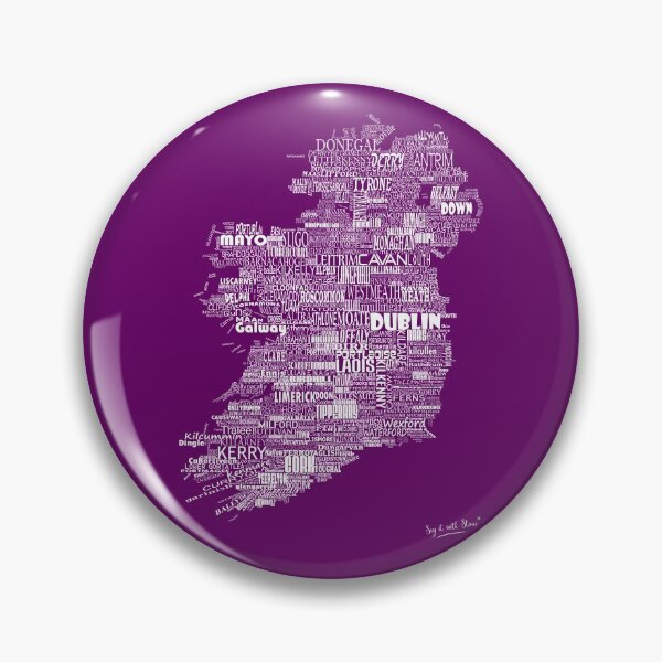 Item preview, Purple Map of Ireland Eire Emerald Isle designed and sold by SayITwithSTONE.