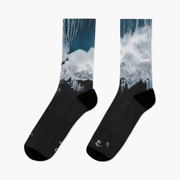 Item preview, Surreal minimalist crashing wave on a black sand beach in Iceland  designed and sold by regnumsaturni.