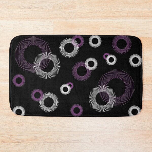 Item preview, Purple White Starburst Retro Pattern Black designed and sold by ValeriesGallery.