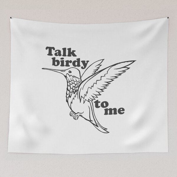 Item preview, Black and White Hummingbird - Talk Birdy To Me designed and sold by The White Bat.