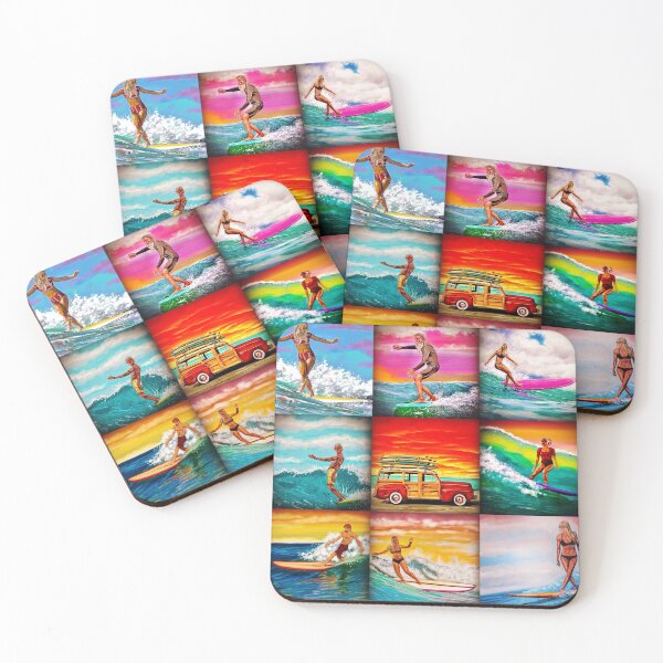 Item preview, Collage de surfistas de longboard designed and sold by Kludoman.
