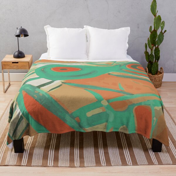 Item preview, Peach and blue abstract art designed and sold by SatyaBramha.
