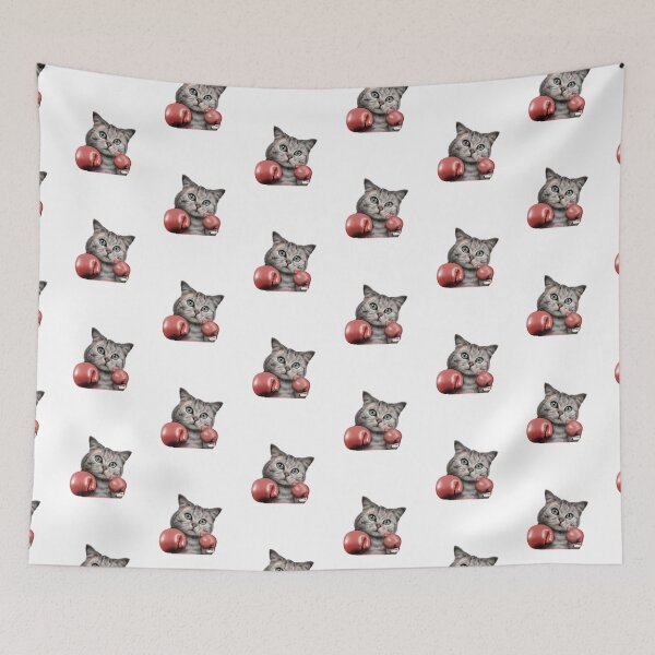 Item preview, Cute boxing cat / she's beauty she's grace she'll punch you in the face designed and sold by portrait4you.