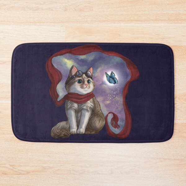 Item preview, Cute aviator steampunk dreamer cat and butterfly designed and sold by Gamical.