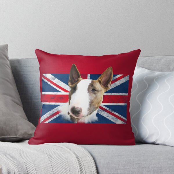 Item preview, Bull Terrier BETTY Bullterrier UK grunge FLAG // red designed and sold by bullylove.