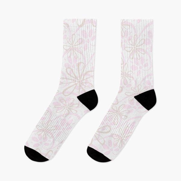 Item preview, Pink And Cream Retro Flowers designed and sold by loveoceanair.