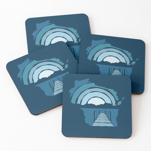 Item preview, Wisconsin Moonrise Rough Pier View designed and sold by gstrehlow2011.