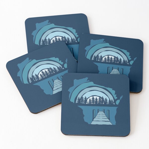 Item preview, Wisconsin Moonrise Rough Pier View Pine designed and sold by gstrehlow2011.