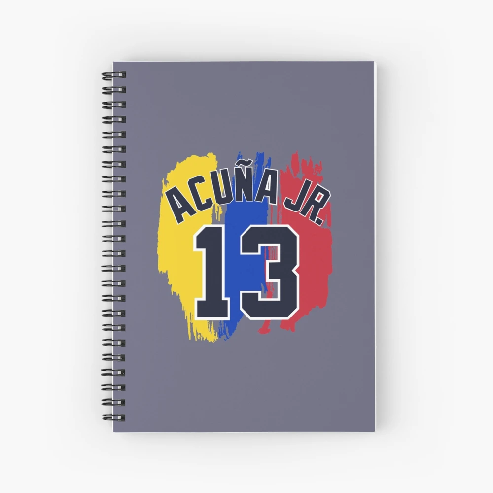 Ronald Acuña Jr. Jersey Spiral Notebook for Sale by ecscraps