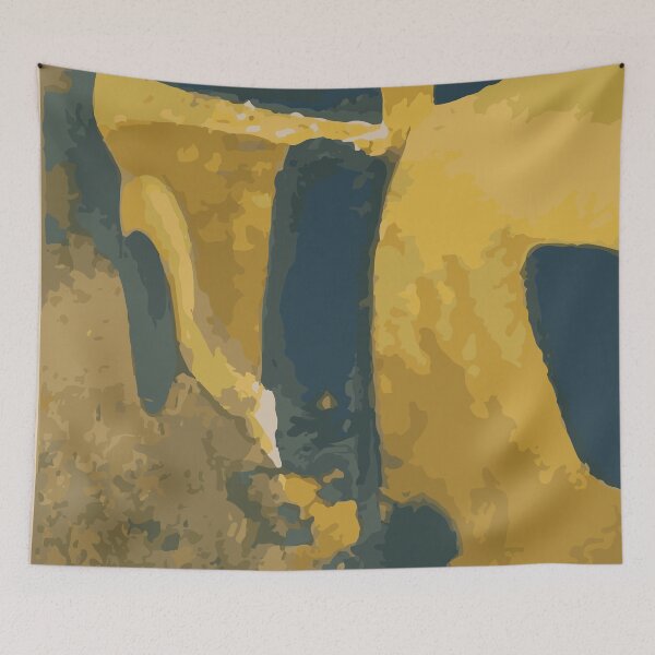 Item preview, Vintage yellow abstract art designed and sold by SatyaBramha.