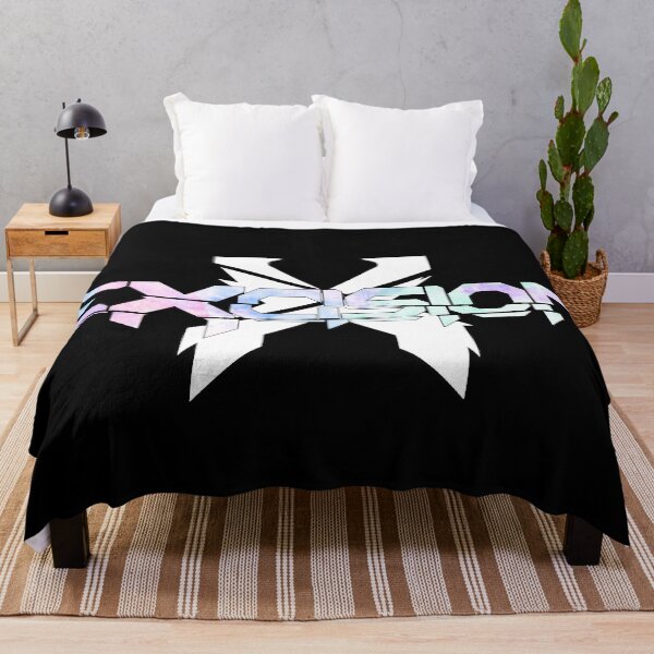 Pastel Unicorn X Headbanger Dubstep Throw Blanket