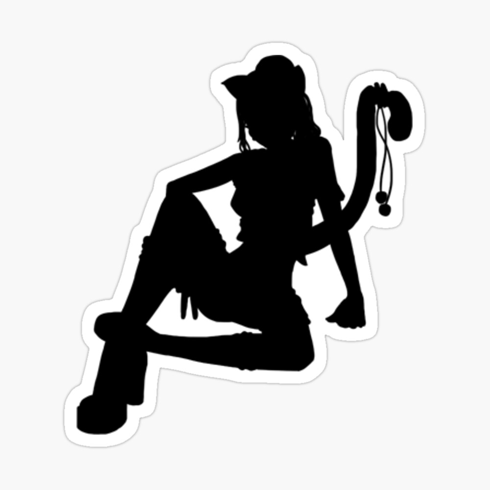 Cat Girl Silhouette