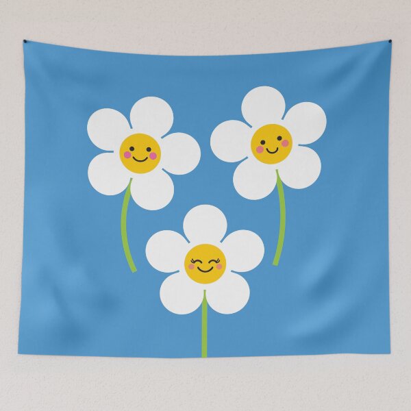 Item preview, Cute Kawaii Daisy Flowers designed and sold by VicEllisArt.