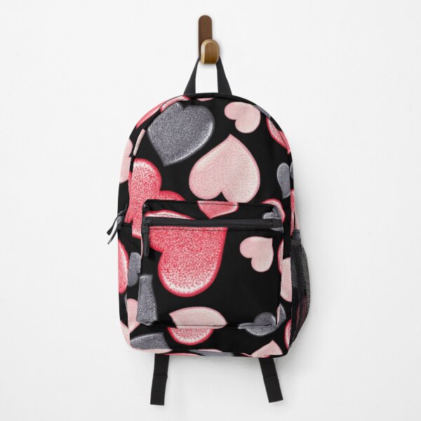 Item preview, Valentines day pattern with black and red hearts pointillism painting gift idea designed and sold by MitoP.